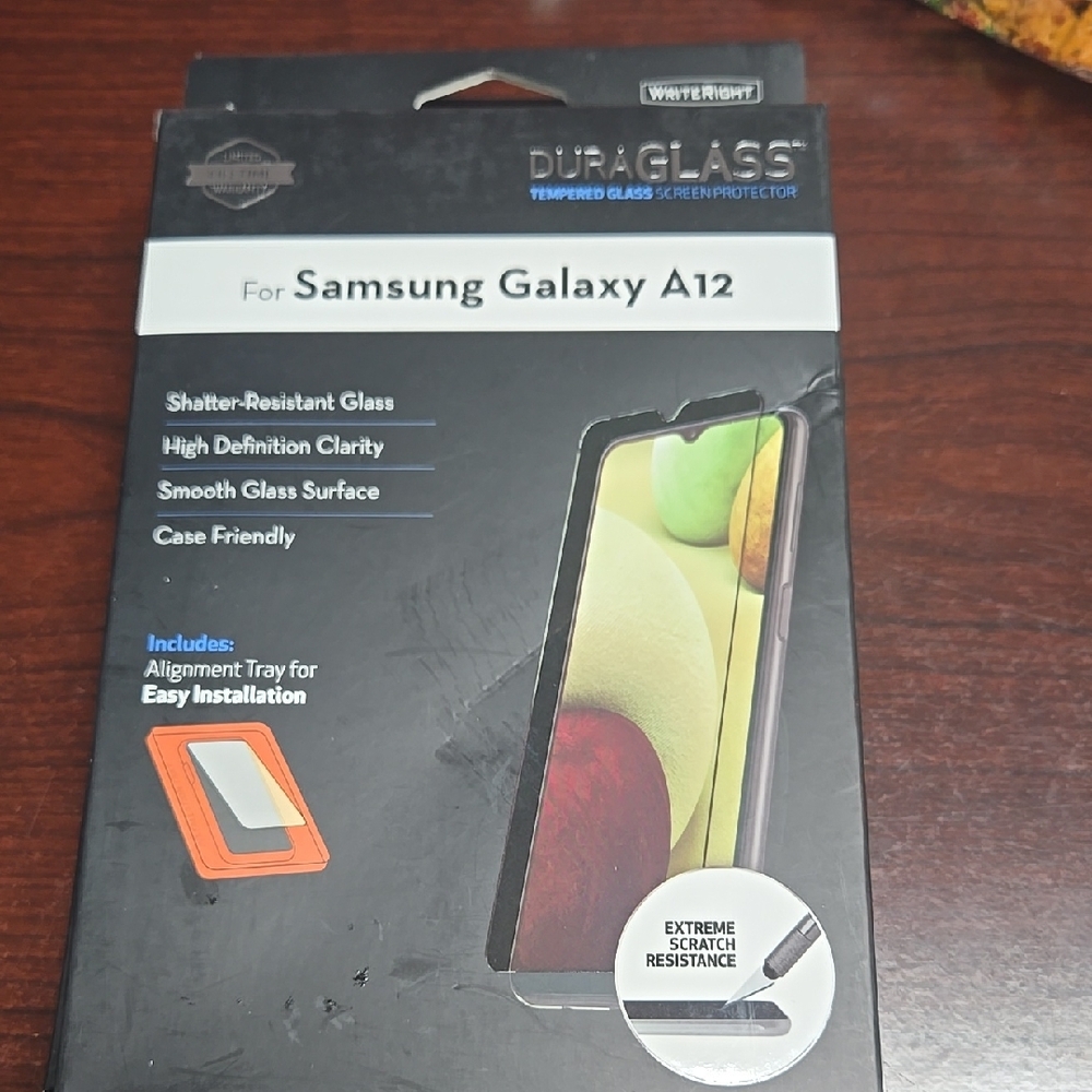 Black Tempered Glass Screen Protector for Samsung Galaxy A12